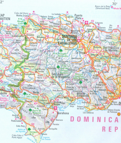 detail Karibské ostrovy (Caribbean Islands) 1:2,5m mapa Nelles