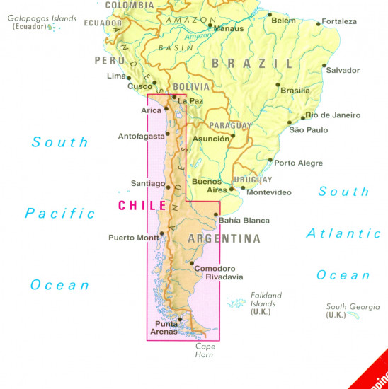 detail Chile 1:2,5m - Patagonia mapa Nelles