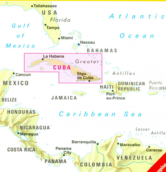 detail Kuba (Cuba) 1:775t mapa Nelles