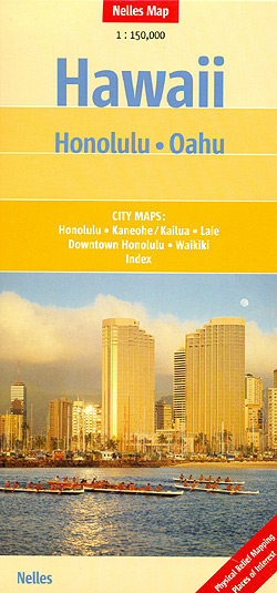 detail Havaj (Hawaii) Honolulu/Oahu 1:35t mapa Nelles
