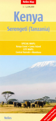 Keňa (Kenya) 1:1,1m mapa Nelles