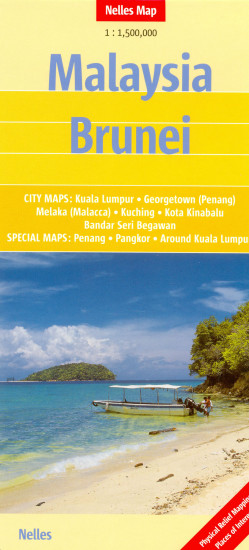 detail Malajsie (Malaysia - Brunei) 1:1,5m mapa NELLES