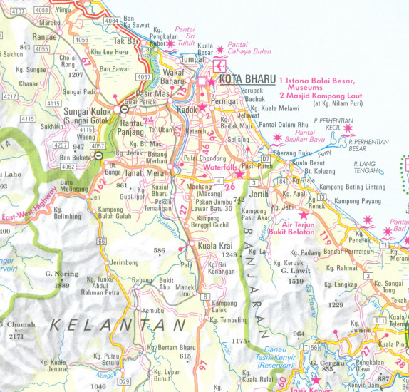 detail Západní Malajsie (West Malaysia) 1:1,5m mapa Nelles