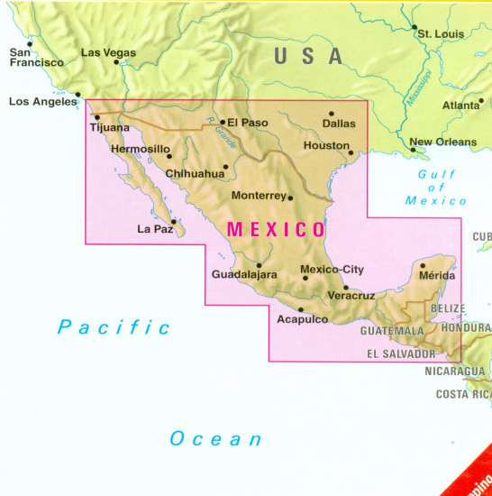 detail Mexiko (Mexico) 1:2,5m mapa NELLES