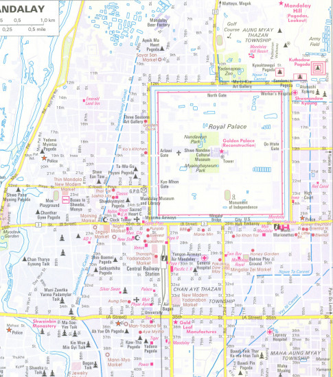 detail Myanmar (Barma)1:1,5m mapa Nelles