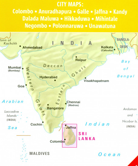 detail Sri Lanka 1:450t mapa Nelles