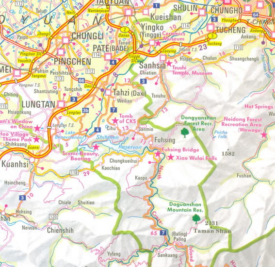 detail Taiwan 1:400t mapa Nelles