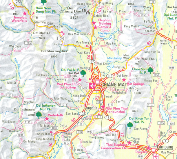 detail Thajsko (Thailand) 1:1,5m mapa Nelles