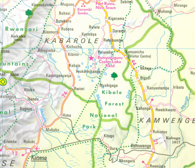 detail Uganda 1:700t mapa Nelles