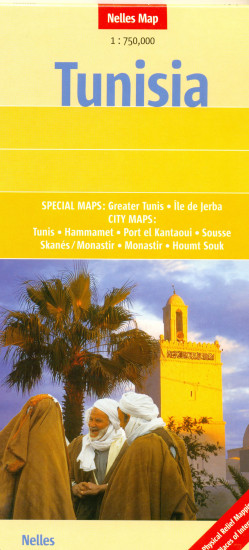 detail Tunisko (Tunisia) 1:750t mapa Nelles