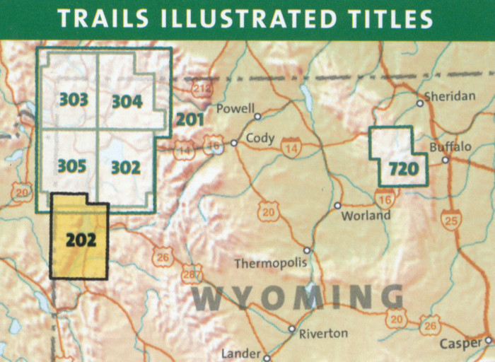 detail Grand Teton národní park (Wyoming) turistická mapa GPS komp. NGS
