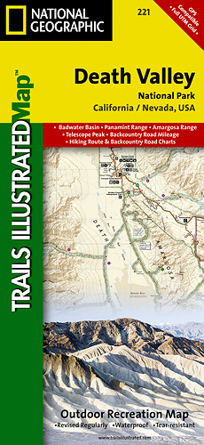 Death Valley národní park (California - Nevada) turistická mapa GPS komp. NGS
