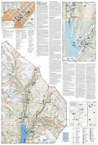 detail Chilkoot Trail národní park (Alaska) turistická mapa GPS komp. NGS