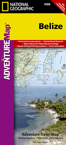 detail Belize Adventure Map GPS komp. NGS