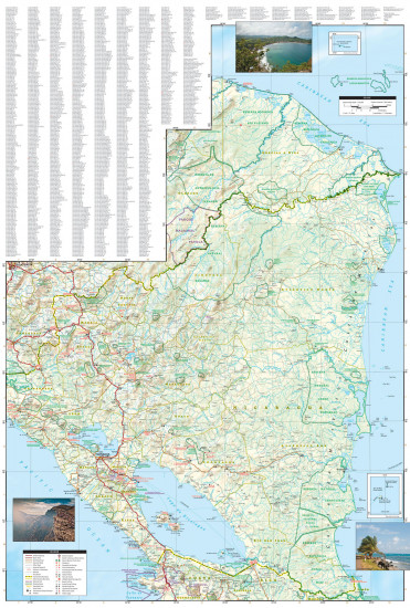 detail Nicaragua, Honduras & El Salvador Adventure Map GPS komp. NGS