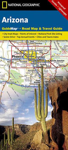 detail Arizona (USA) cestovní mapa GPS komp. NGS