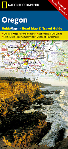 detail Oregon (USA) cestovní mapa GPS komp. NGS