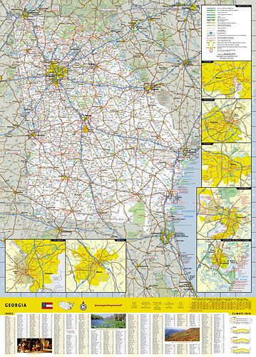 detail Georgia (USA) cestovní mapa GPS komp. NGS