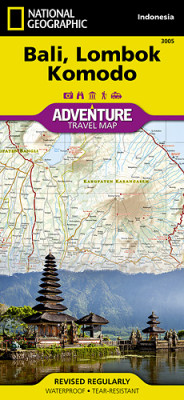 Bali, Lombok, Komodo (Indonésie) Adventure Map GPS komp. NGS