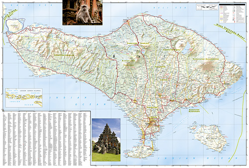 detail Bali, Lombok, Komodo (Indonésie) Adventure Map GPS komp. NGS