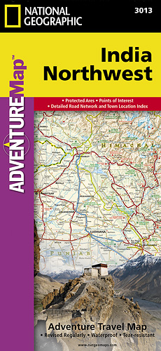 detail Indie Severo-Západ Adventure Map GPS komp. NGS