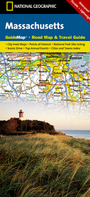 Massachusetts (USA) cestovní mapa GPS komp. NGS