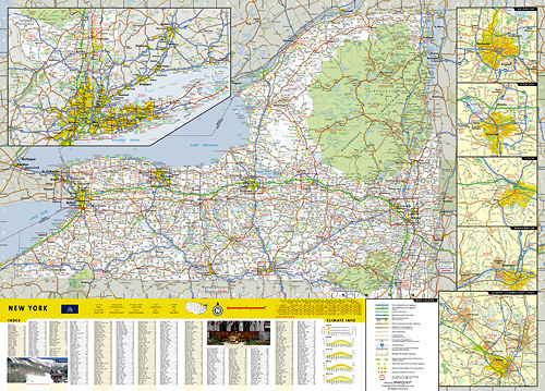 detail New York stát (USA) cestovní mapa GPS komp. NGS