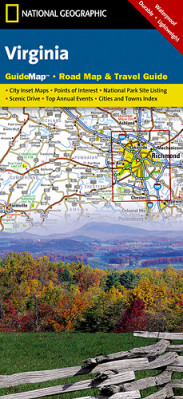 Virginia (USA) cestovní mapa GPS komp. NGS