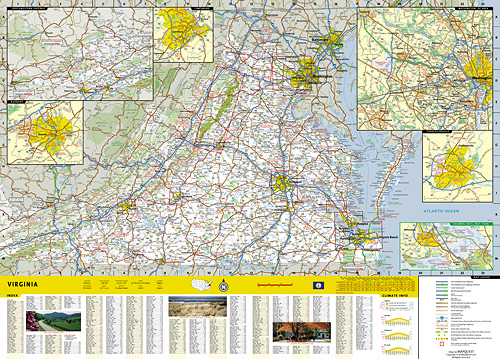 detail Virginia (USA) cestovní mapa GPS komp. NGS