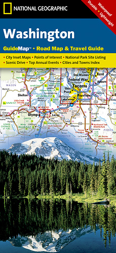detail Washington (USA) cestovní mapa GPS komp. NGS