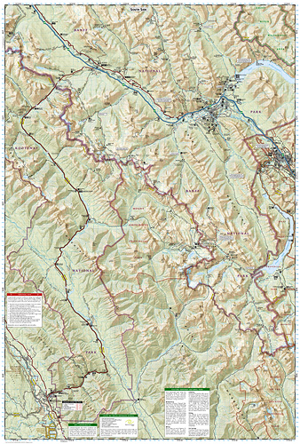 detail Banff South - Banff and Kootenay národní park (Alberta) turistická mapa GPS komp