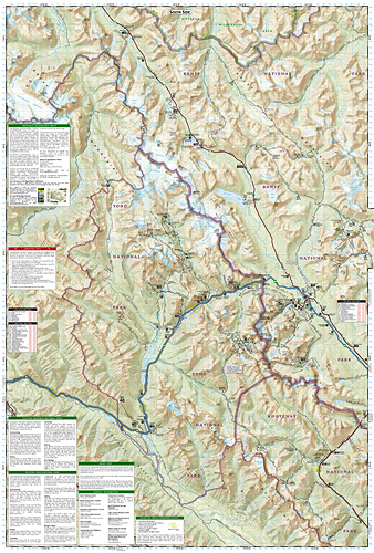 detail Banff North - Banff and Yoho národní park (Alberta) turistická mapa GPS komp. NG