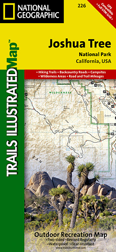 detail Joshua Tree národní park (Kalifornie) turistická mapa GPS komp. NGS