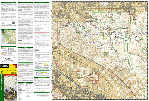 detail Joshua Tree národní park (Kalifornie) turistická mapa GPS komp. NGS