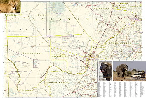 detail Botswana Adventure Map GPS komp. NGS