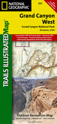 Grand Canyon Západ národní park (Arizona) turistická mapa GPS komp. NGS