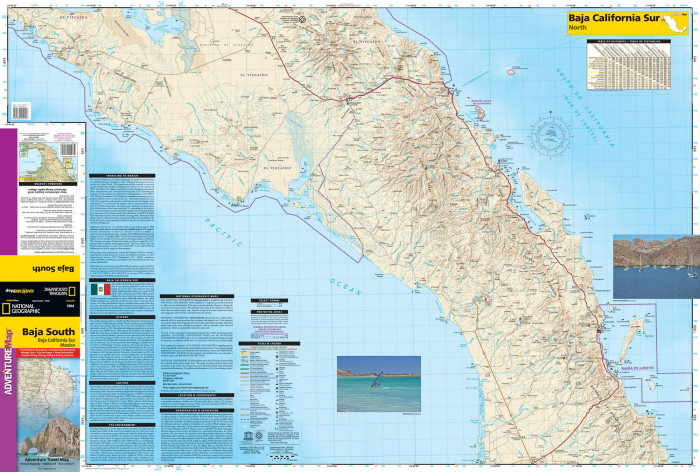 detail Baja California Jih Adventure Map GPS komp. NGS