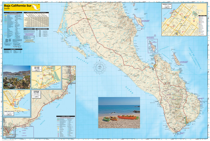 detail Baja California Jih Adventure Map GPS komp. NGS