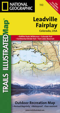 Leadville Fairplay (Colorado) turistická mapa GPS komp. NGS