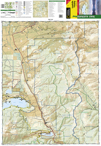 detail Leadville Fairplay (Colorado) turistická mapa GPS komp. NGS
