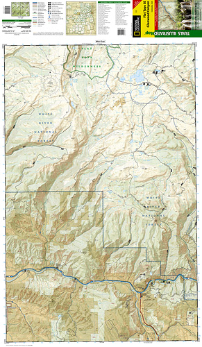 detail Flat tops SE, Glenwood Canyon (Colorado) turistická mapa GPS komp. NGS