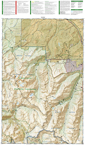 detail Maroon Bells, Redstond, Marble (Colorado) turistická mapa GPS komp. NGS