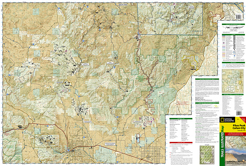 detail Pikes Peak, Canon City (Colorado) turistická mapa GPS komp. NGS