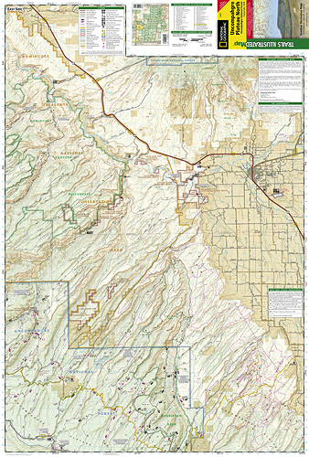 detail Uncompahgre Plateau Sever (Colorado) turistická mapa GPS komp. NGS