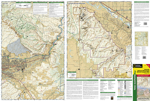 detail Colorado Nat. Monument národní park (Colorado) turistická mapa GPS komp. NGS