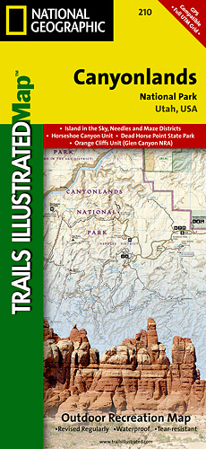 Canyonlands národní park (Utah) turistická mapa GPS komp. NGS
