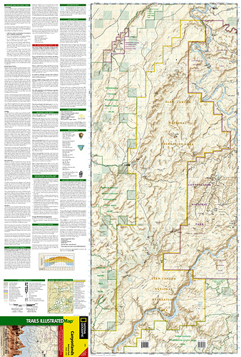 detail Canyonlands národní park (Utah) turistická mapa GPS komp. NGS