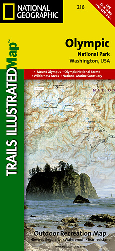 detail Olympic národní park (Washington) turistická mapa GPS komp. NGS