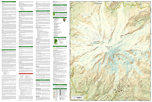 detail Mount Rainier národní park (Washington) turistická mapa GPS komp. NGS