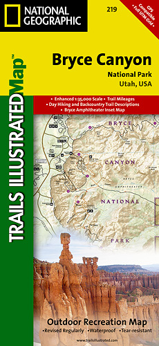 Bryce Canyon národní park (Utah) turistická mapa GPS komp. NGS